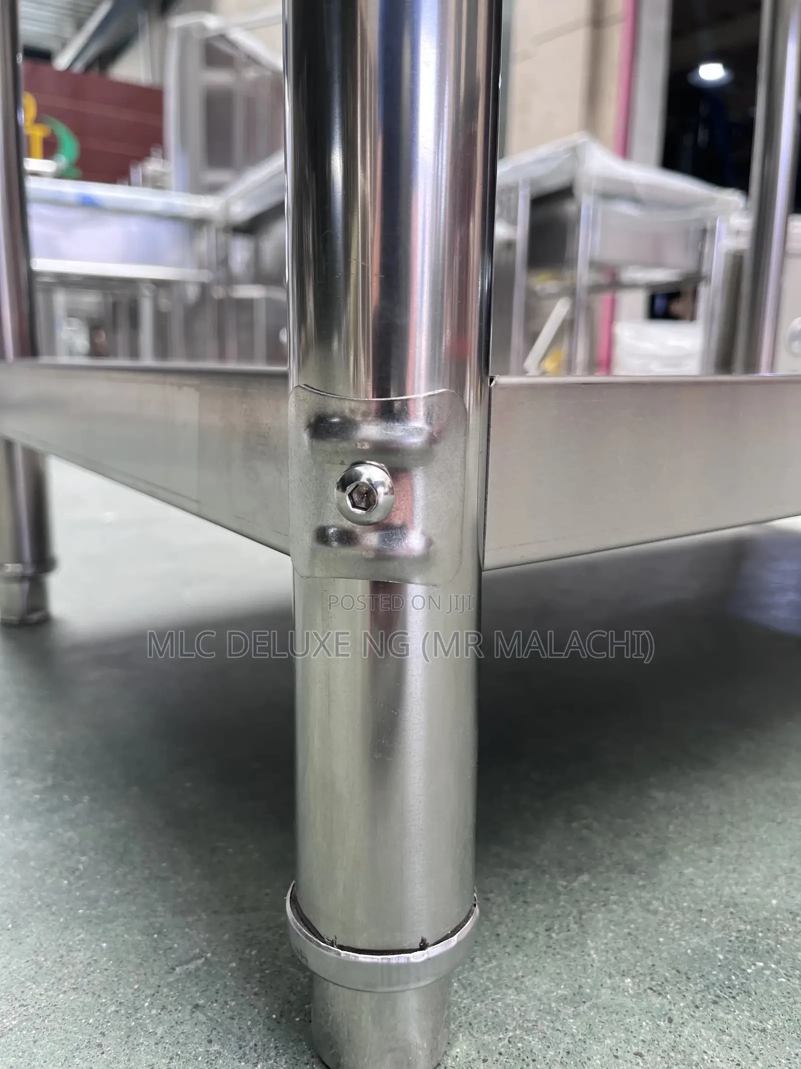 4ft Stainless Steel Kitchen Table/Utility Solid Table (Back)
