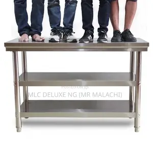 3layered Stainless Steel Kitchen Solid Table 4ft Steel Table