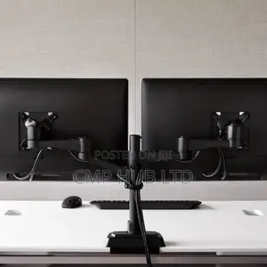 Double Monitor Desk Holder Arm Gas Spring Full Motion Mount