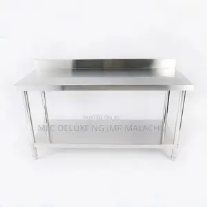 5ft Stainless Steel Table/1.5m Solid Steel Table(Back Splash