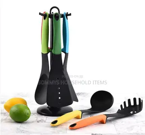 Original 6pcs Non-Stick Cooking Spoons With Stand.