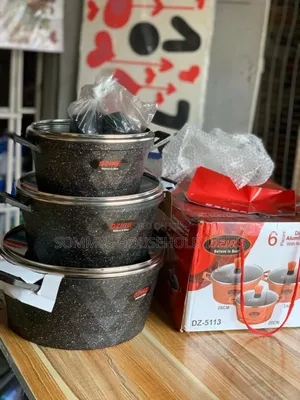 6pcs Die-Cast Dzire Cookware Pot Set With Lid Cover