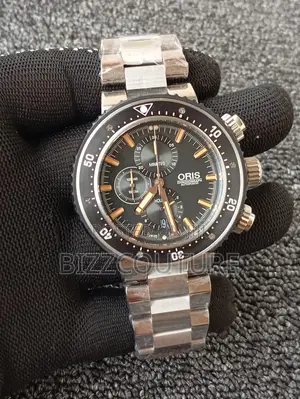 Original Oris Chronograph Automatic Silver Chain Watch