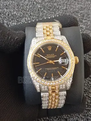 Original Rolex Date-Just Gold Mix Chain Watch Is Available