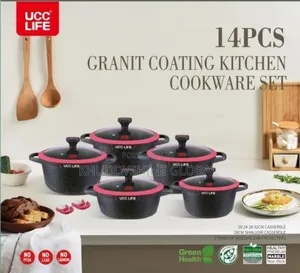 Ucc Life 14pcs Granit Coating Kitchen Cookware Set