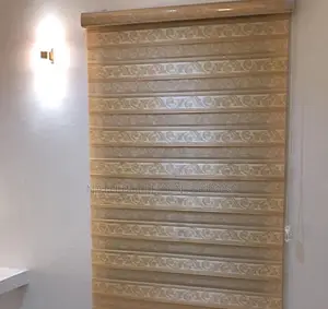 Gold Design Zebra Blind