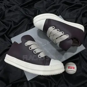 Original Rick Owen Fw23 Luxor Jumbo Lace Padded Low Sneakers