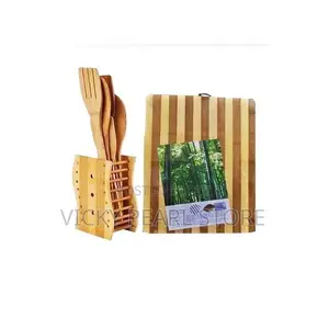 Bamboo Chopping Board and Wooden Spoon Set.