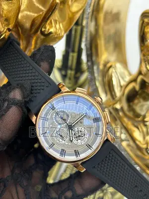 Original Cartier Mechanical Black Rubber Strap Watch