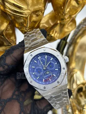 Original Audemars Piquet Chronograph Silver Chain Watch