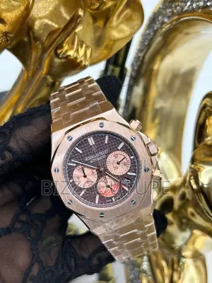 Original Audemars Piquet Chronograph Rose Gold Chain Watch