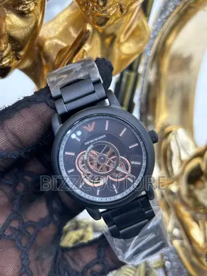Original Emporio Armani Mechanical BLCK Chain Watch in Store