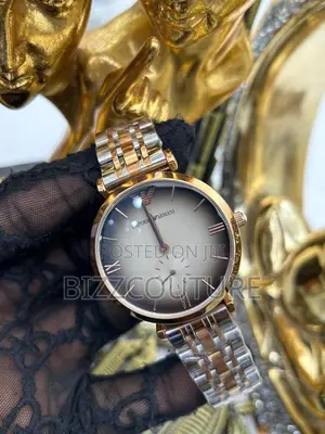 Original Emporio Armani Lady Chronograph Silver Chain Watch