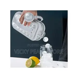 2in1 Creative Ice Cube Ball Freeze Molds Bottle-White