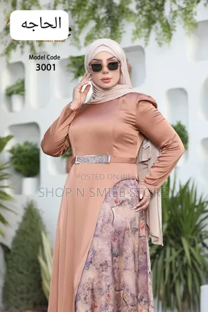 Plain and Partern Longsleeve Dress