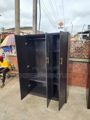 Wooden Three Door Wardrobe Made With Imported HDF Wood