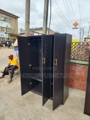 Wooden Three Door Wardrobe Made With Imported HDF Wood