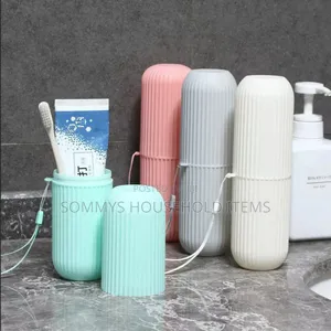 Travel Toothbrush/Paste Holder With Water Cup