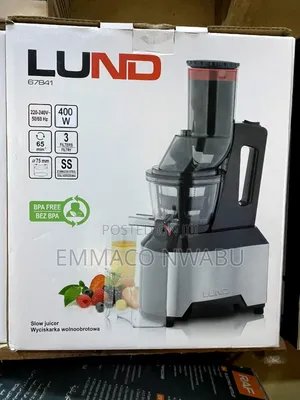 LUND Heavy Duty 400watts Slow Juicer. 3 Filters,65 Mins Oper
