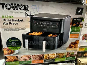 TOWER Dual Basket Double Door Airfryer Oven 8litres.