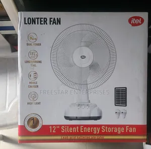 Itel Solar Fan Will Light Bulbs. Itel Rechargeable Fan, Bulb
