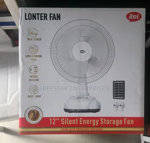 Itel Solar Fan Will Light Bulbs. Itel Rechargeable Fan, Bulb