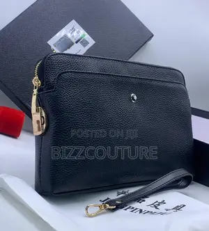 Original Burberry Black Leather Bag Is Avaialble in Store