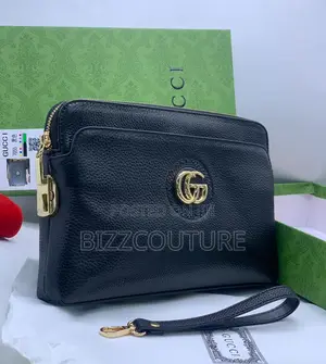 Original Gucci Black Leather Bag Is Available in Store Now