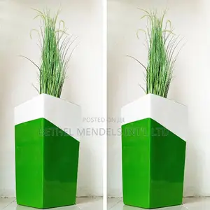 Combo of Artificial Plants and Fiberglass Planters