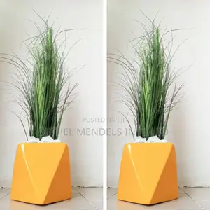 Combo of Artificial Plants and Fiberglass Planters