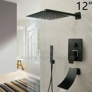 Waterfall 5-Ways Black Conduit Shower