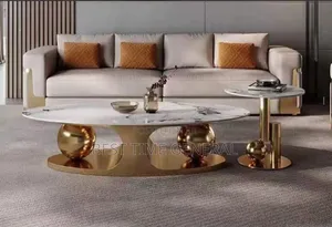 Exclusive Classic Set of Marble Center and Stool