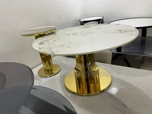 Luxury Set of Center Table and Stool
