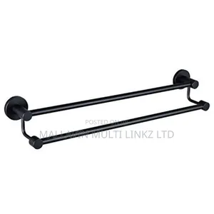 Double Black Towel Holder