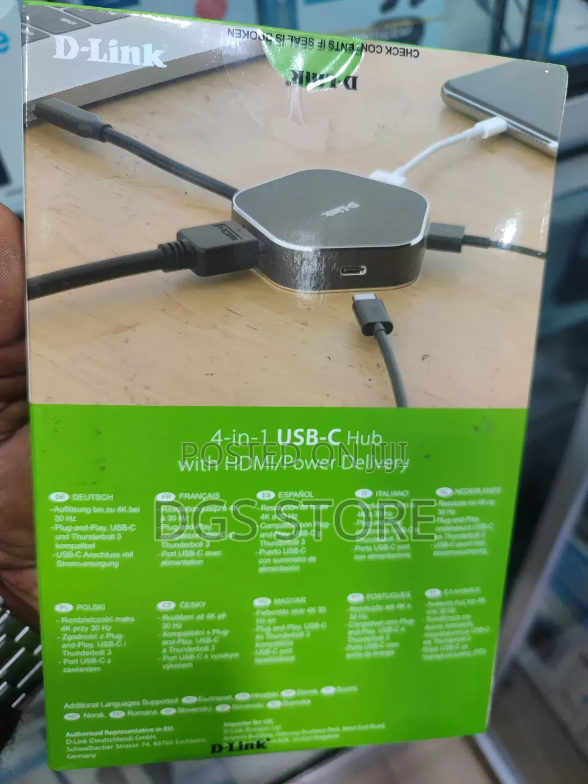D-Link Dub M420 4in1 Usb C Hub With HDMI/Power Delivery