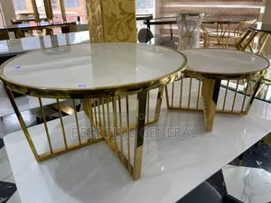 Exclusive Set of Marble Center Table and Stool