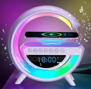 Led Wireless Charging Bluetooth Speaker With Alarm Clock