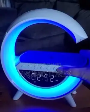 Led Wireless Charging Bluetooth Speaker With Alarm Clock