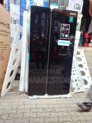 Scanfrost Black Mirror With Dispenser Side by Side 600L