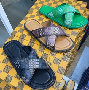 Original Louis Vuitton Luxury Leather Slippers