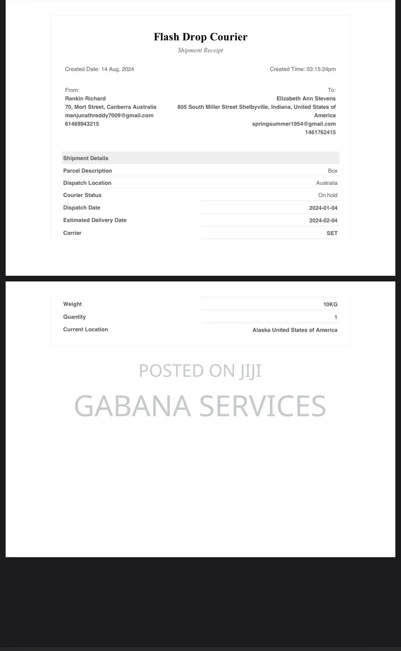 Courier Website