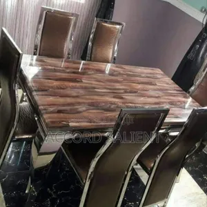 Foreign 6 Seater Marble Dining