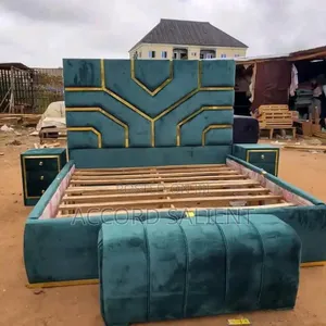 6 by 6 Size Bed Frame With 2 Bedside and Footseat