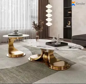 Marble Centre Table With a Side Stool