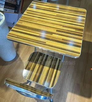Nutod Design Wooden Foldable 1table 1chair With Metal Legs