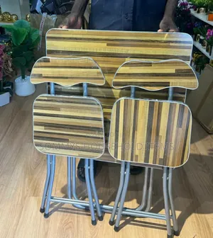 Nutod Design Wooden Foldable 1table 2chairs With Metal Legs