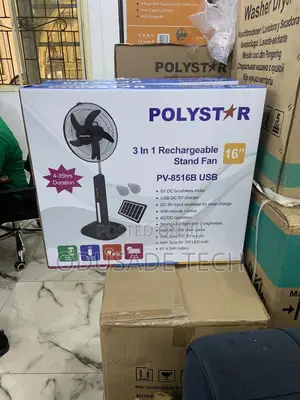 Brand New 16 Inches Polystar Rechargeable Standing Fan