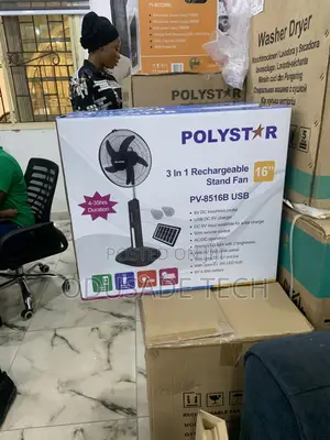 16 Inches Polystar Rechargeable Standing Fan Available