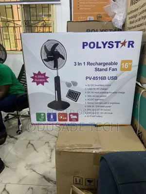 Original Polystar 16 Inches Rechargeable Standing Fan
