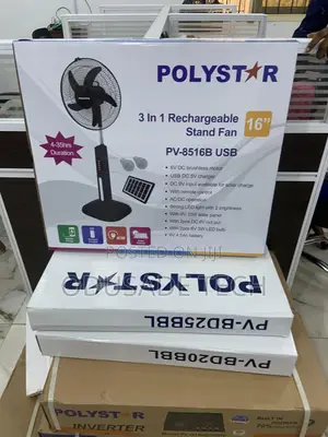 The Latest 18inches Polystar Rechargeable Standing Fan
